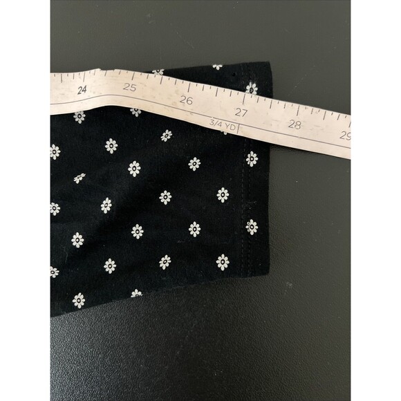 J Jill Wearever Top Women Medium Black Long Sleeve Daisy Slinky Keyhole‎ Pleated - Picture 12 of 12